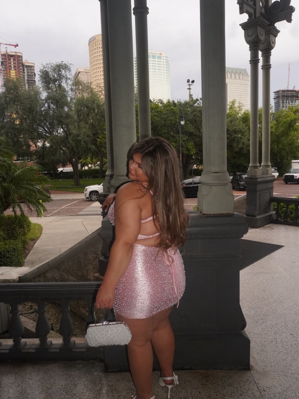 Sparkling Pink Sequin Mini Dress